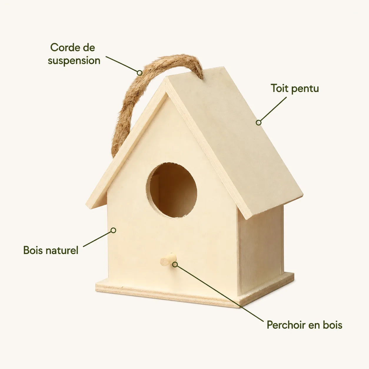 Vogelhuisje touw eenvoudig — foto 3