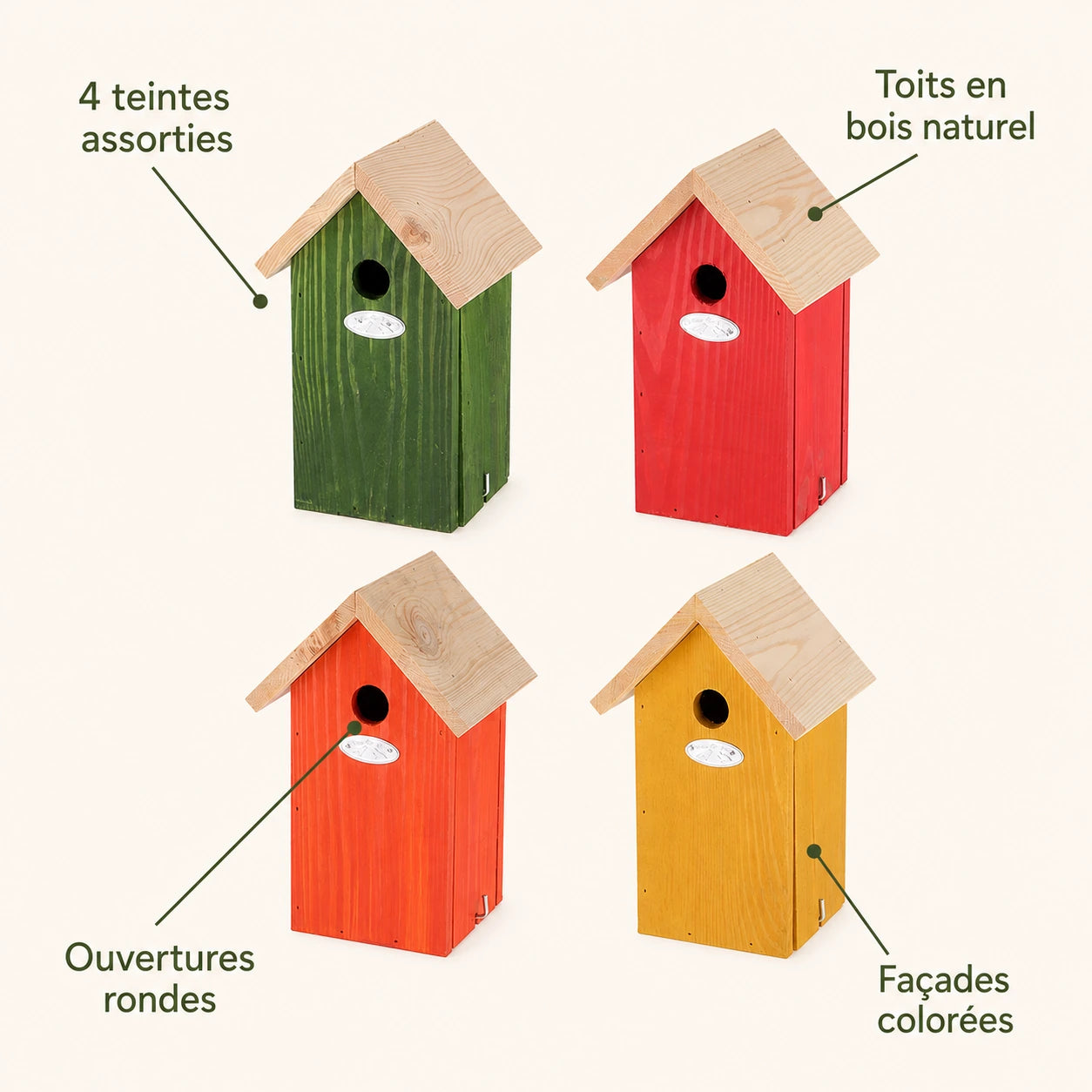 Vogelhuisje colours natuurlijk gemengd — foto 4