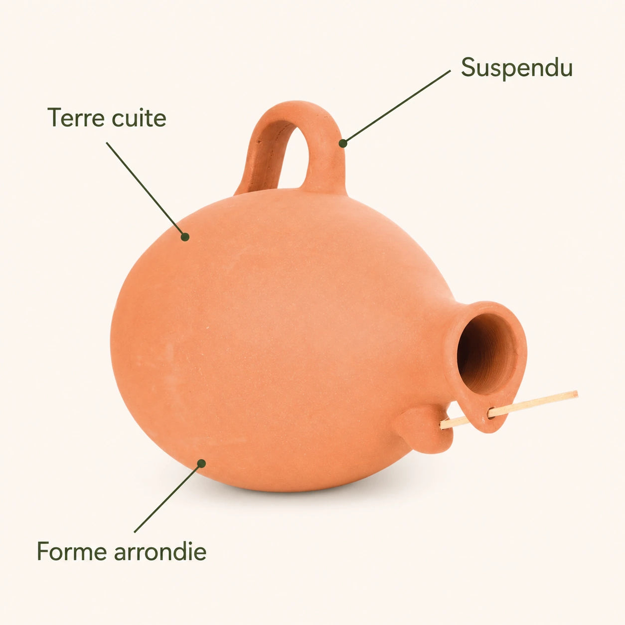 Vogelhuisje bol hangend van terracotta — foto 4