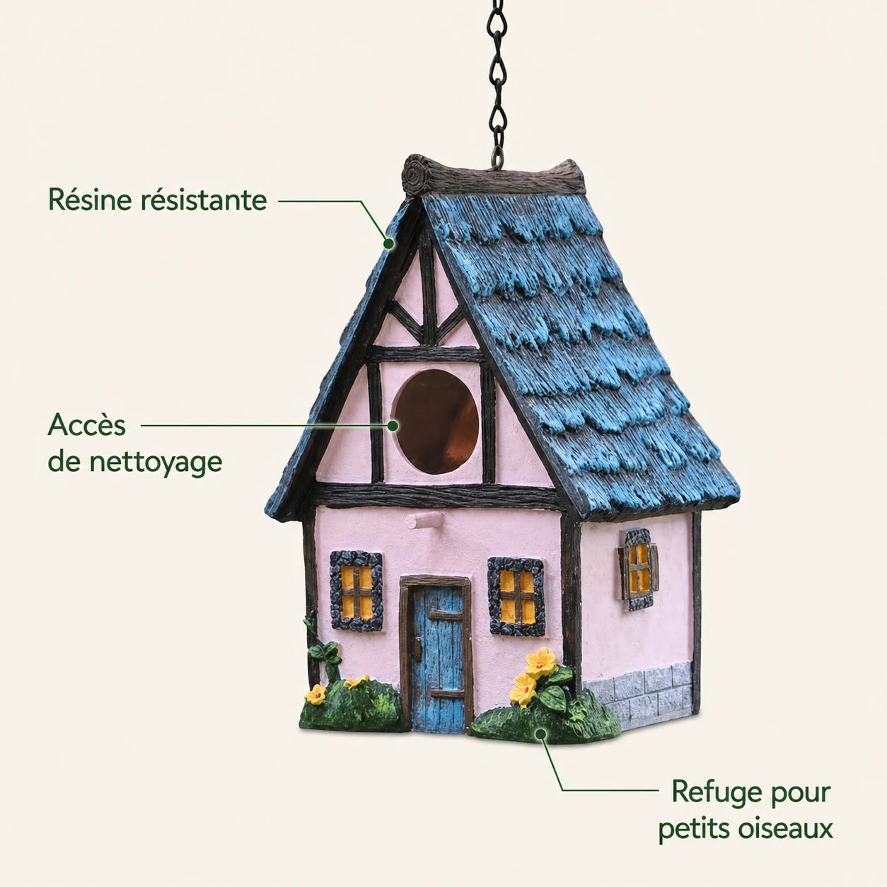 Vogelhuisje decoratief van vorm van trein — foto 4