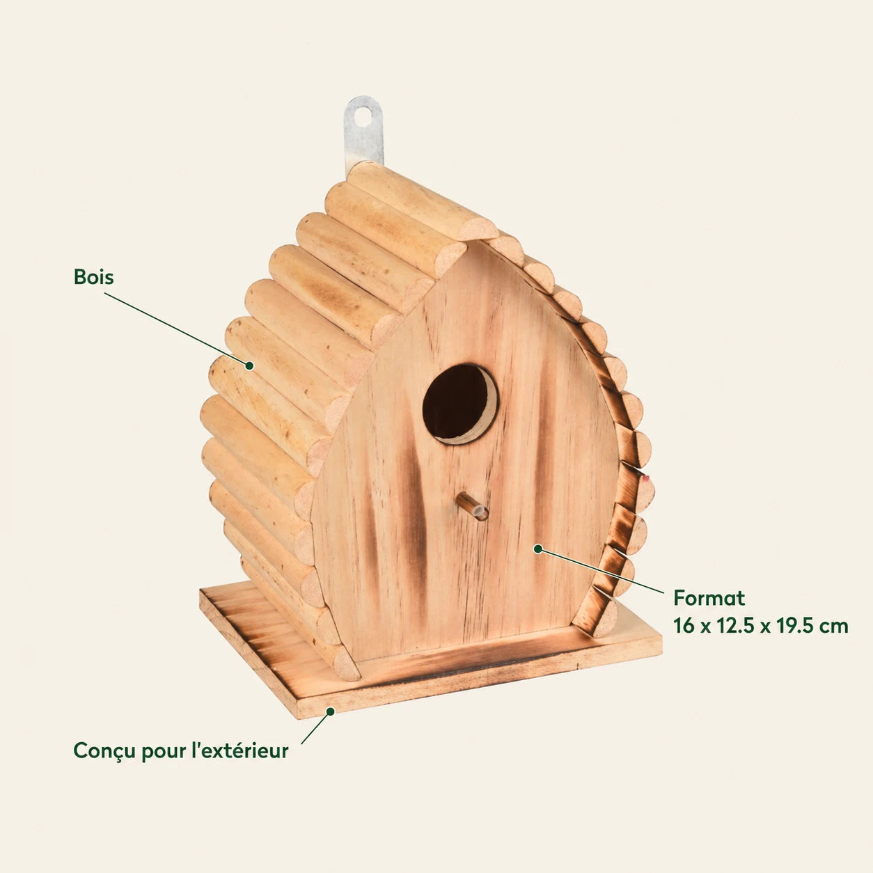 Houten vogelhuisje flame — foto 4
