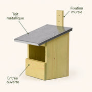 Vogelhuisje met dak metaal — foto 4