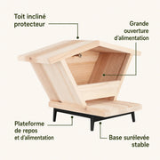 Vogelhuisje geometrisch hout — foto 3