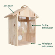 Vogelhuisje met venster met suction-cups — foto 4