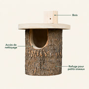 Vogelhuisje van berk semi open — foto 4