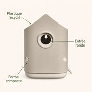 Vogelhuisje gerecycled beige 18 cm — foto 4