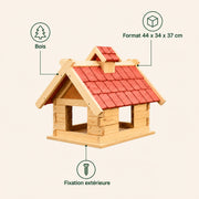 Voederbak chalet XXL van hout — foto 4