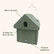 Vogelhuisje van beton met ingang verstelbaar — foto 4