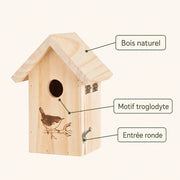 Vogelhuisje gegraveerd met ingang 30 mm — foto 4