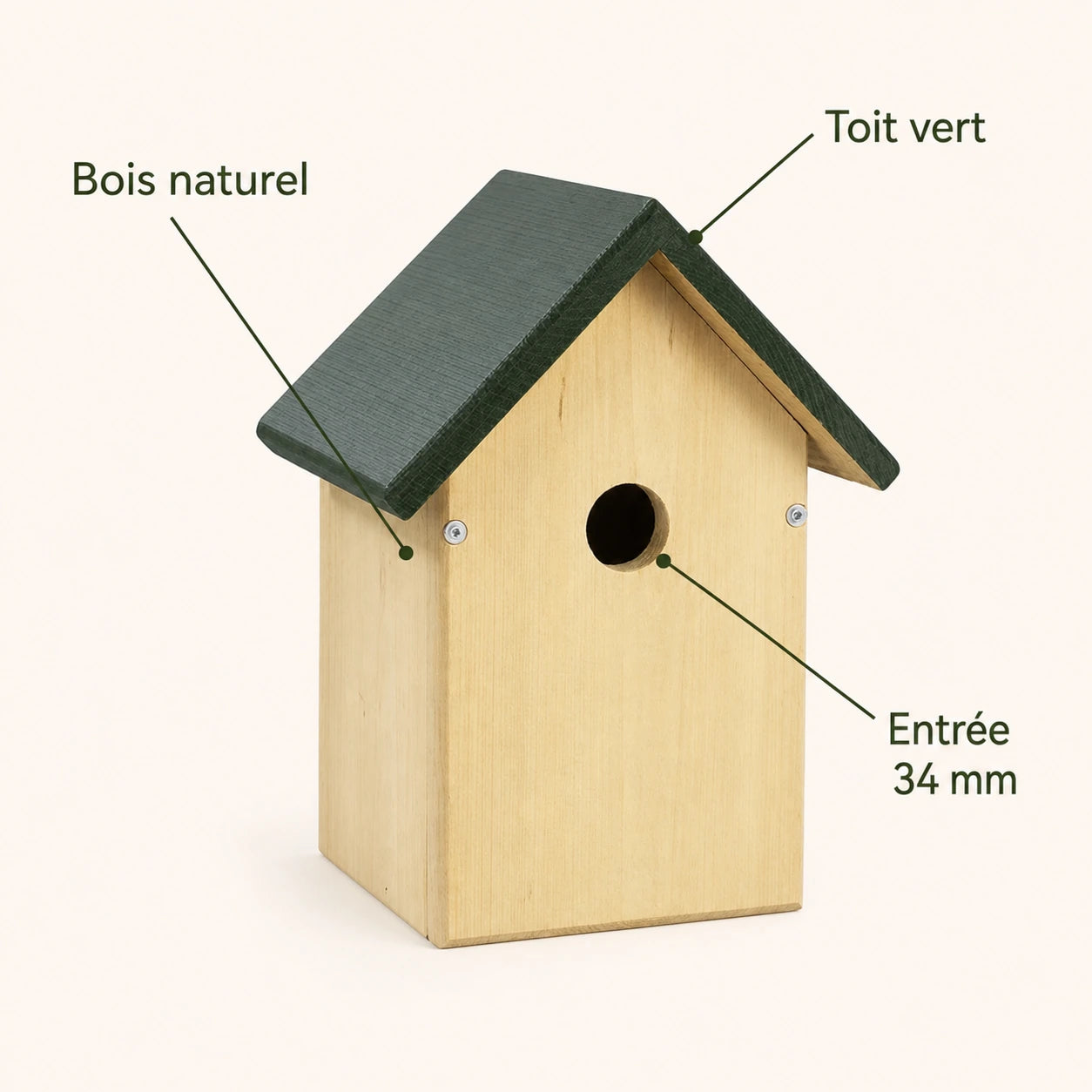 Vogelhuisje ruim ingang 34 mm — foto 4