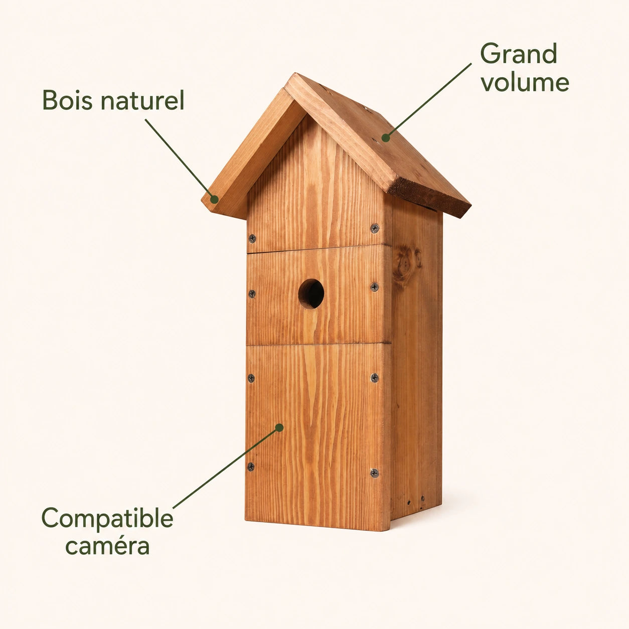 Groot vogelhuisje van observatie van hout — foto 4