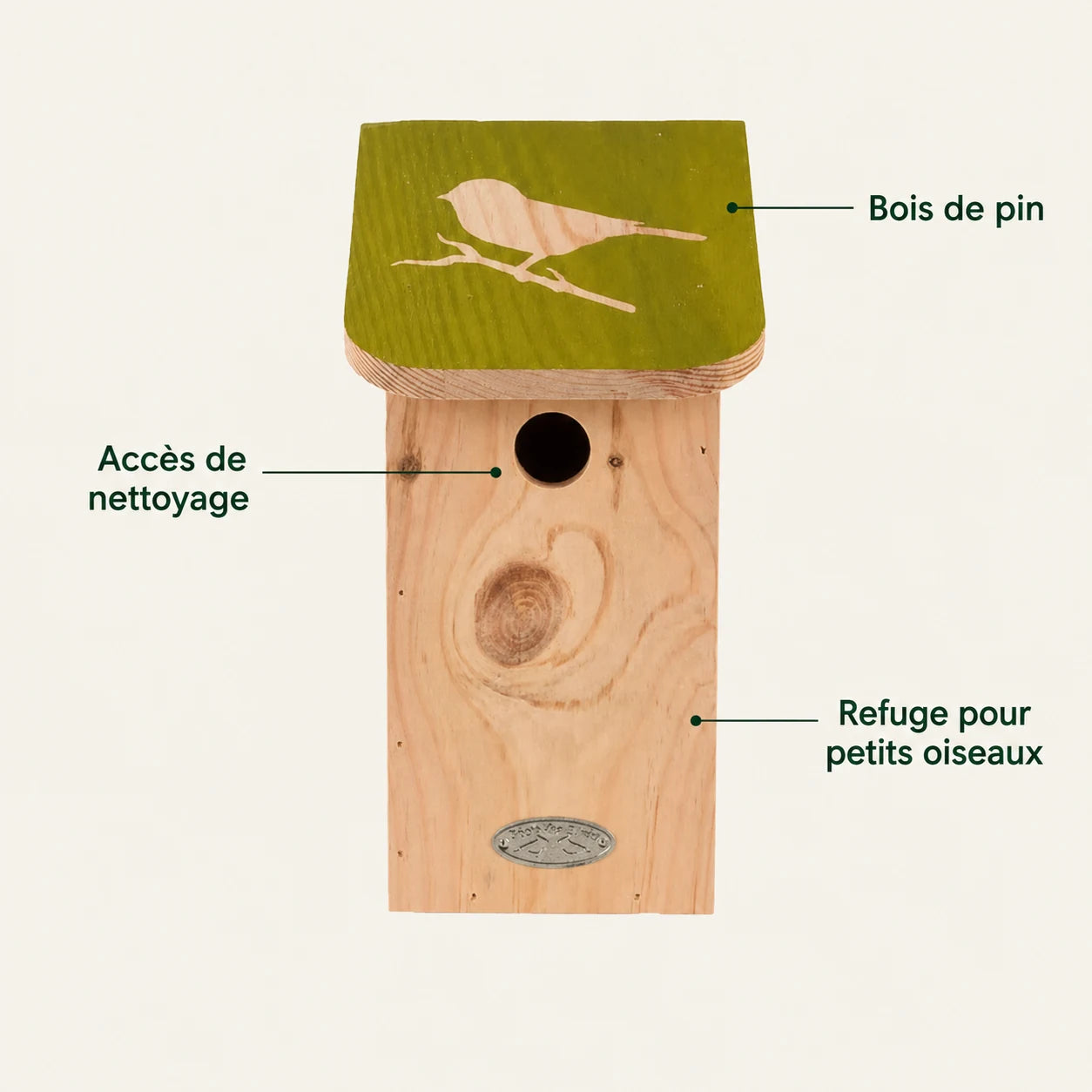 Vogelhuisje van grenen stencil — foto 4