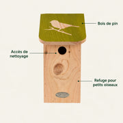 Vogelhuisje van grenen stencil — foto 4