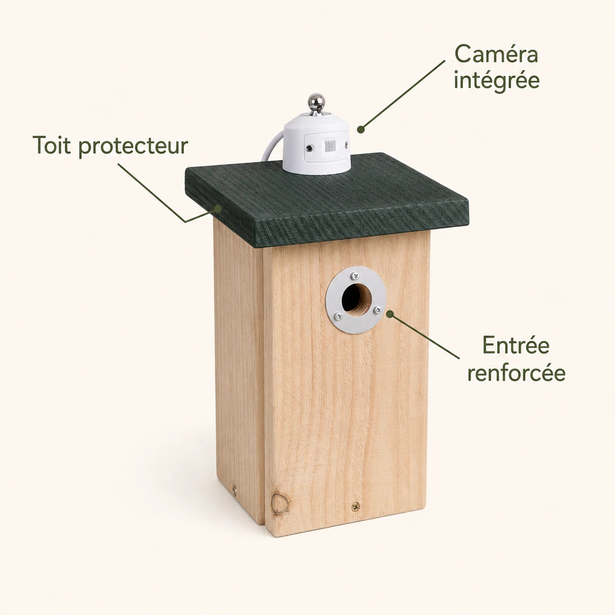 Vogelhuisje verbonden gefacetteerd met ring wit — foto 4