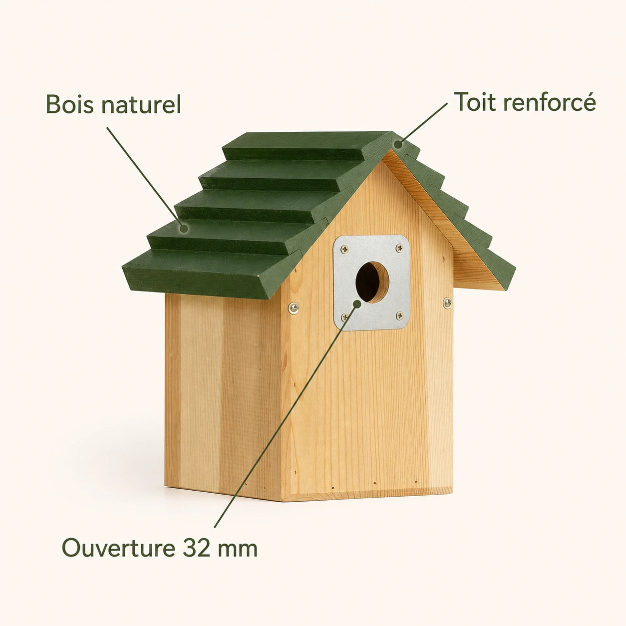Vogelhuisje modern ingang 32 mm — foto 4