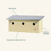 Vogelhuisje horizontaal van hout grenen FSC® — foto 4