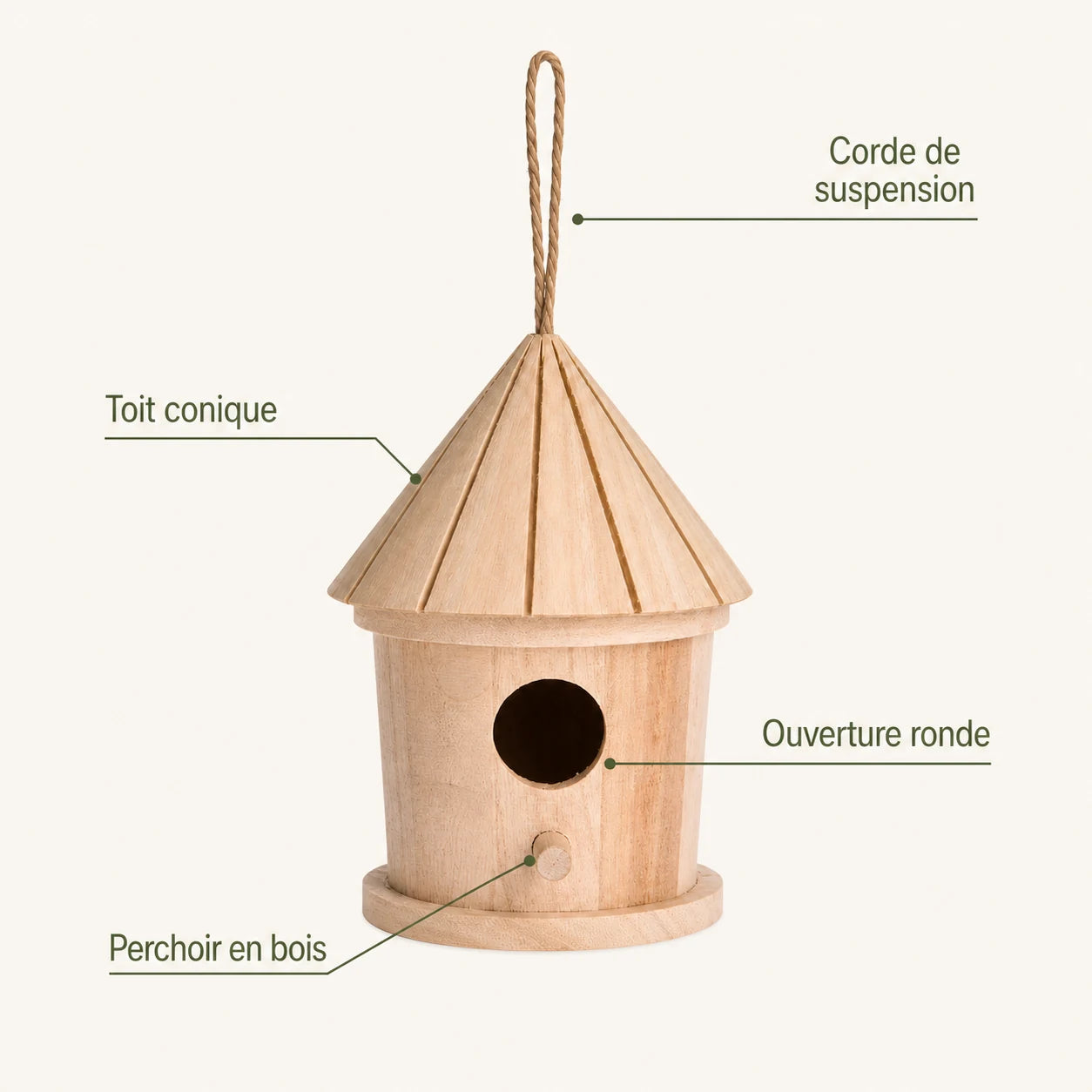 Vogelhuisje toren kegelvormig — foto 3