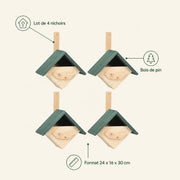 Set van 4 vogelhuisjes 24 × 16 × 30 cm — foto 4