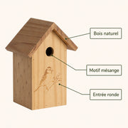 Vogelhuisje gegraveerd met ingang 27 mm — foto 4