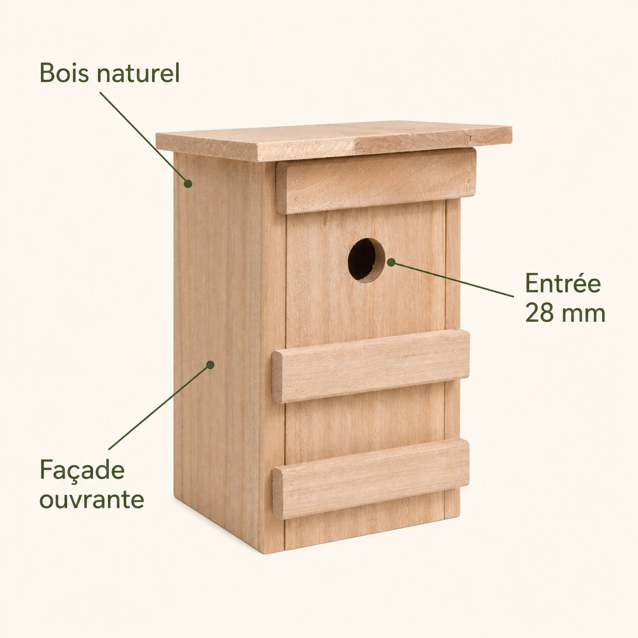 Vogelhuisje oranje met voorkant afneembaar — foto 4