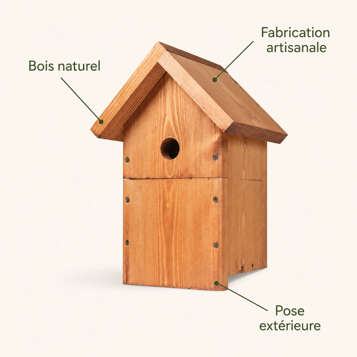 Vogelhuisje handgemaakt van hout — foto 4