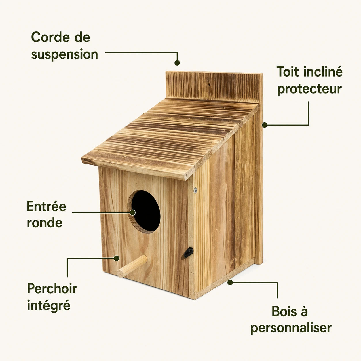 Vogelhuisje hoog hout — foto 3