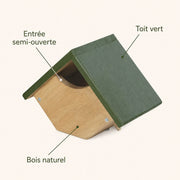 Vogelhuisje semi-open van hout FSC — foto 4