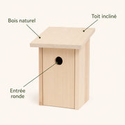 Houten vogelhuisje licht met voorkant gegroefd — foto 4