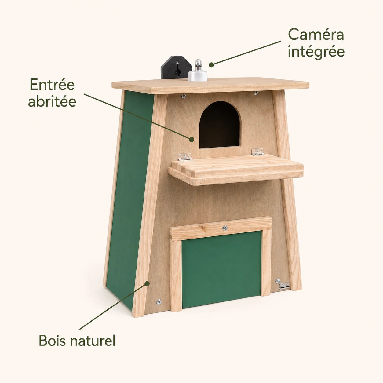 Vogelhuisje verbonden met balkon en panelen groen — foto 4