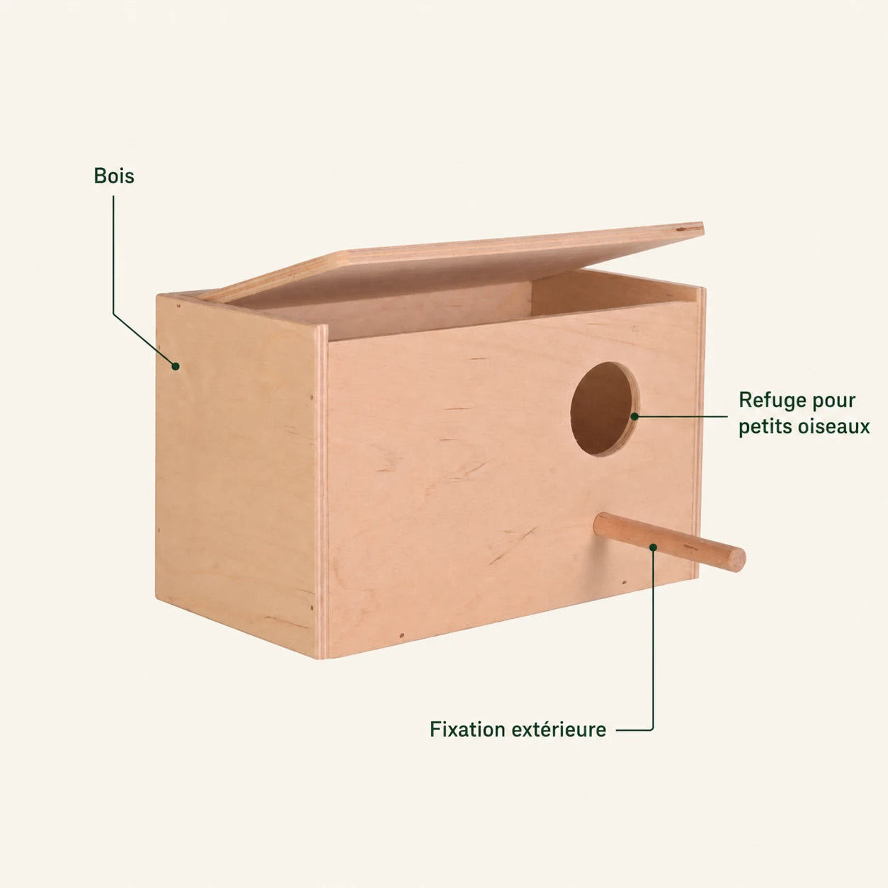 Houten vogelhuisje premium — foto 4