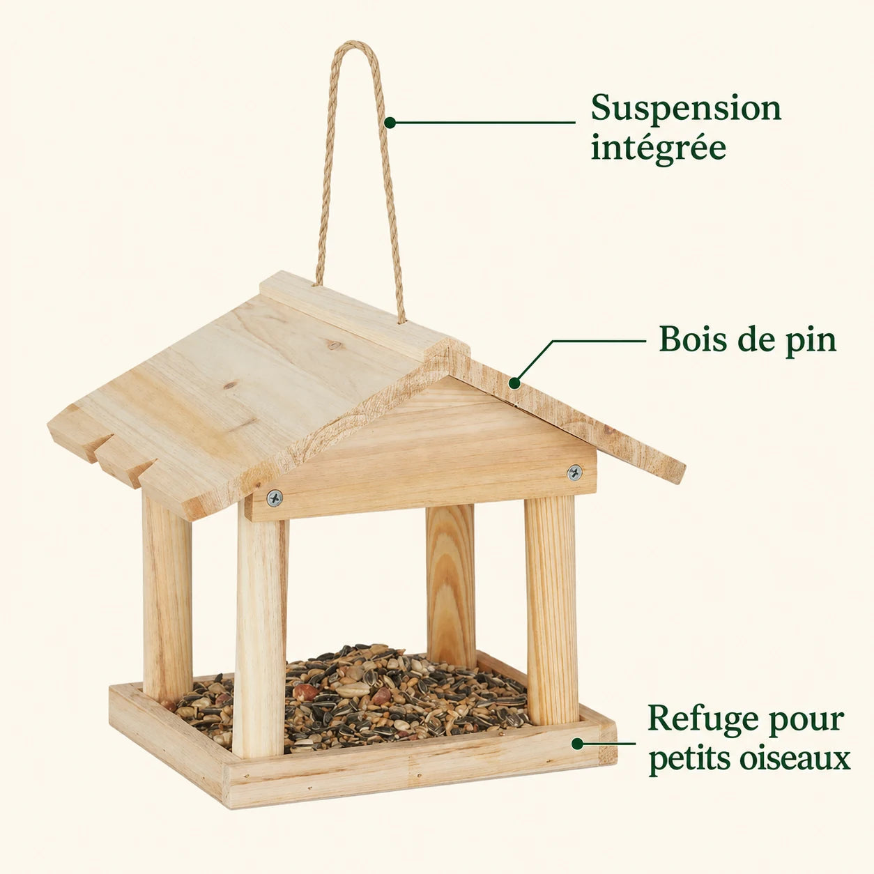 Hangend vogelhuisje van hout — foto 4
