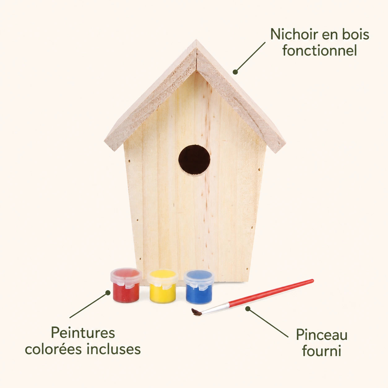 Kit vogelhuisje met paint — foto 4