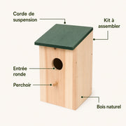Vogelhuisje vertical met groendak — foto 3