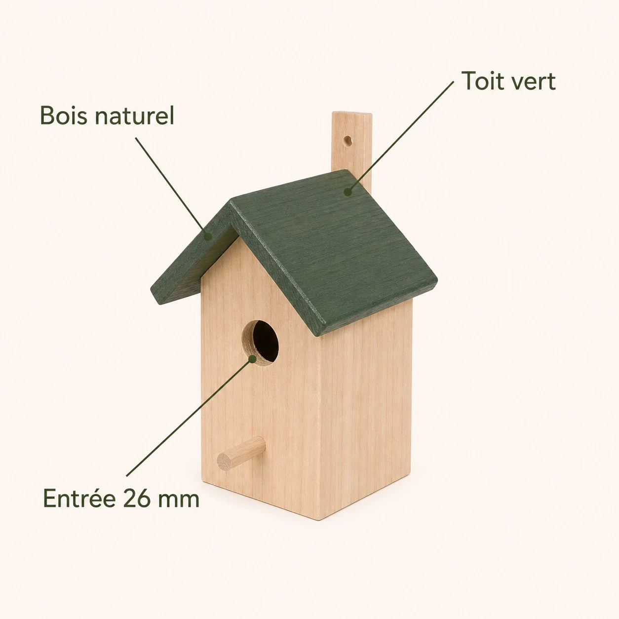 Vogelhuisje met groendak dubbel slope — foto 4