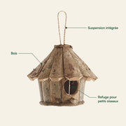 Vogelhuisje rond van hout — foto 4