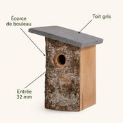Vogelhuisje compact van schors van berk — foto 4