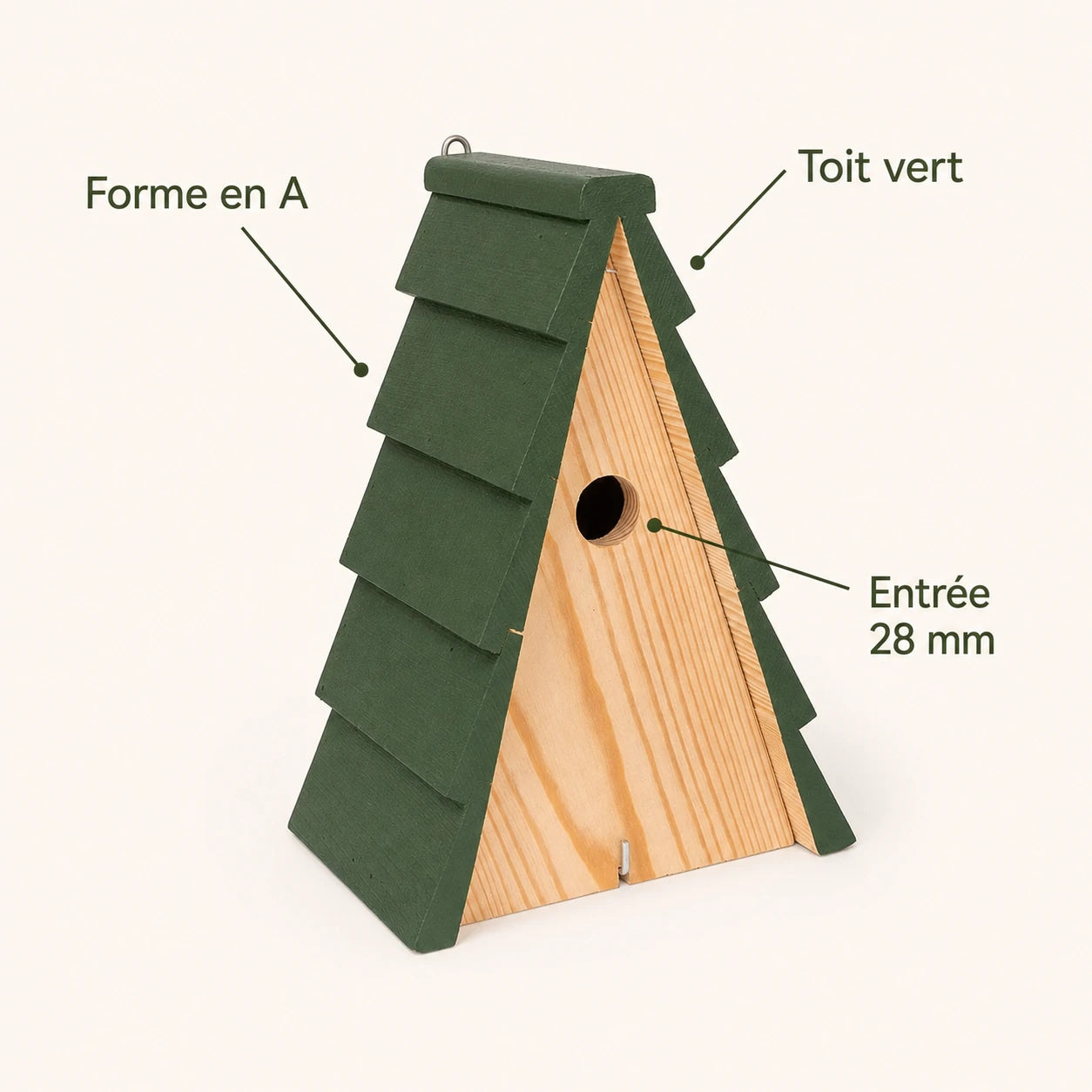 Vogelhuisje modern ingang 28 mm — foto 4