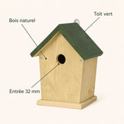 Houten vogelhuisje met voorkant opening — foto 4