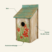 Vogelhuisje geverfd met bloemen — foto 4