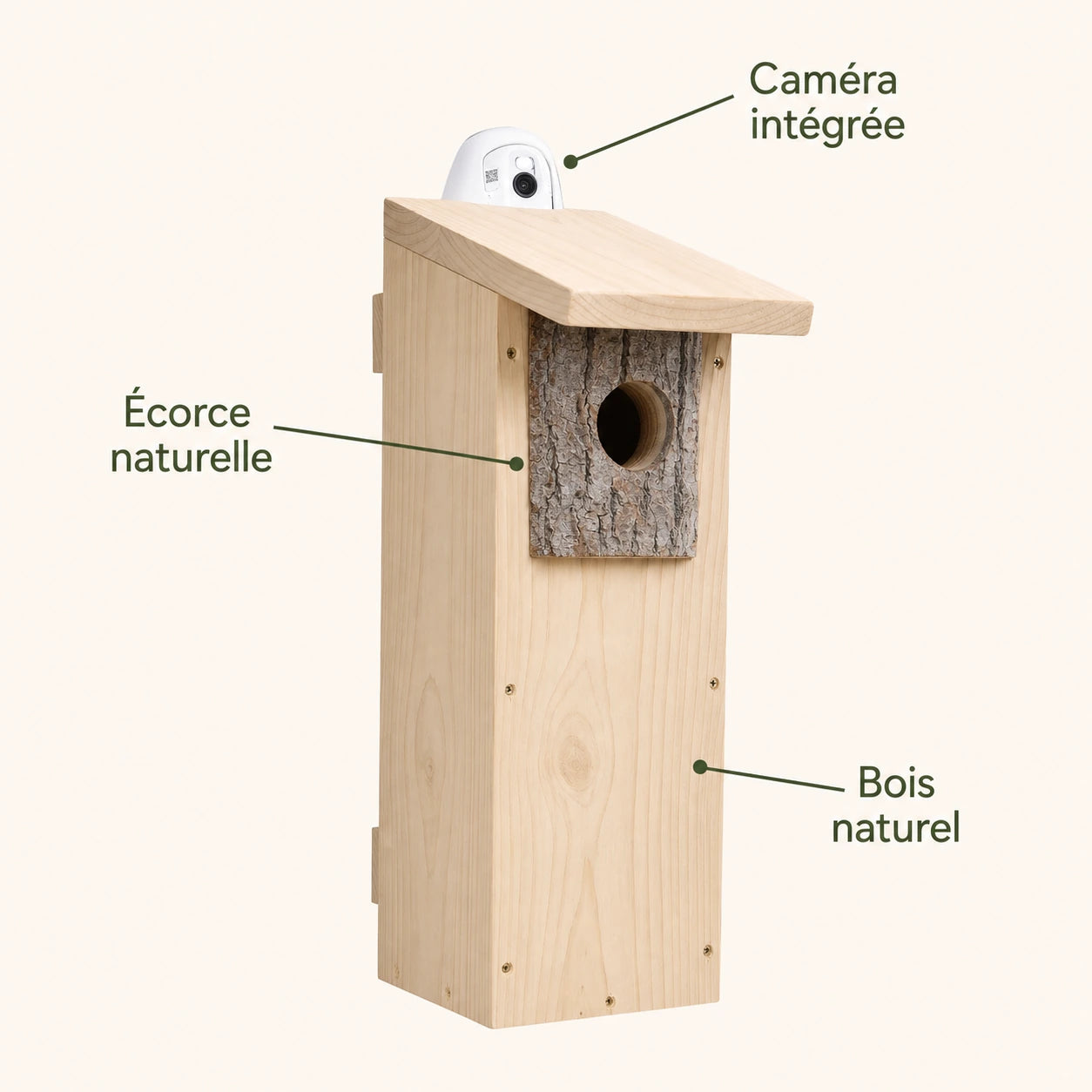 Vogelhuisje verbonden vertical met voorkant van schors — foto 4