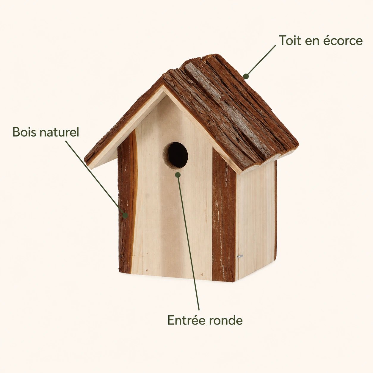 Vogelhuisje dak van schors — foto 4