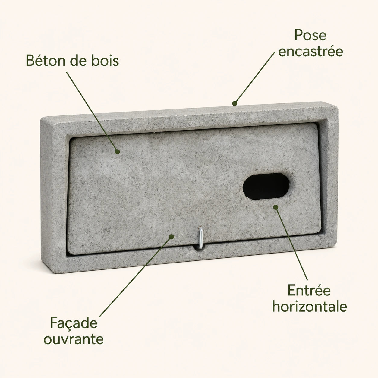 Vogelhuisje ingebouwd-van van houtbeton — foto 4