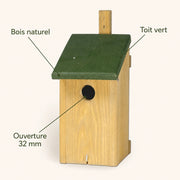 Vogelhuisje met spiegel ingang 32 mm — foto 4
