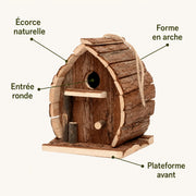 Vogelhuisje boog schors — foto 3