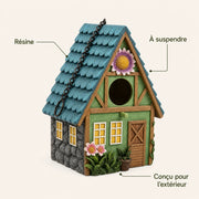 Hangend vogelhuisje groen stijl chalet — foto 4
