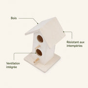 Hangend vogelhuisje van hout wit — foto 4