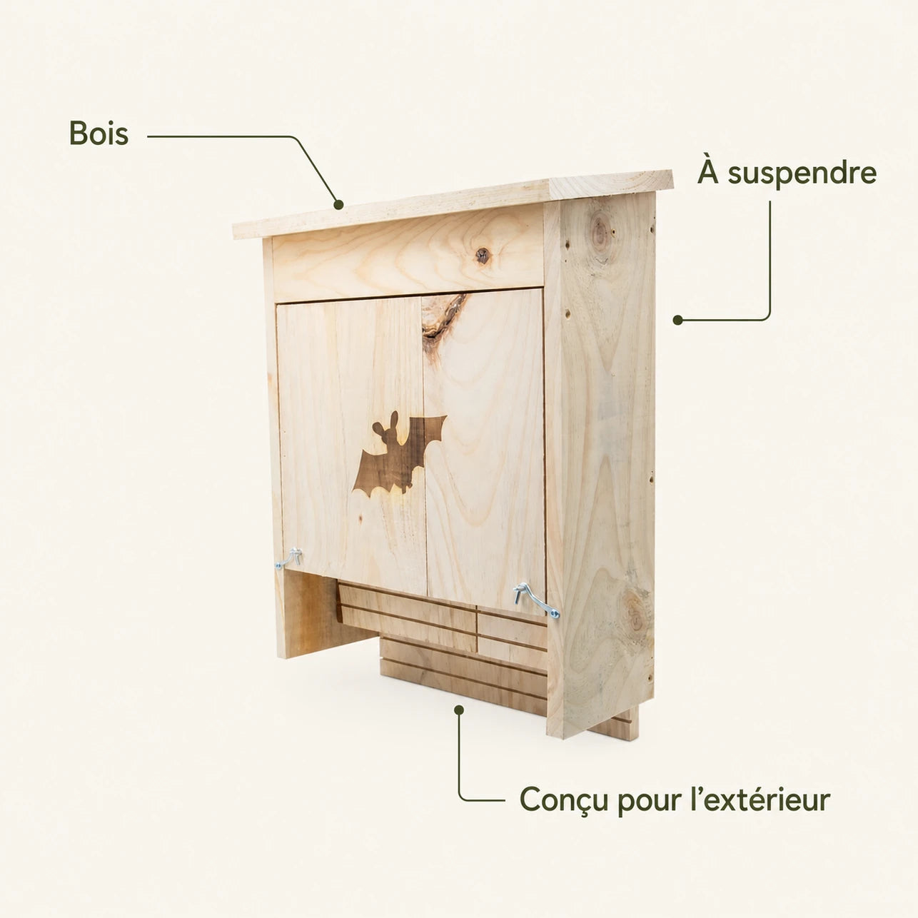 Vogelhuisje vertical van hout met voorkant cut-out — foto 4