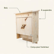 Vogelhuisje vertical van hout met voorkant cut-out — foto 4