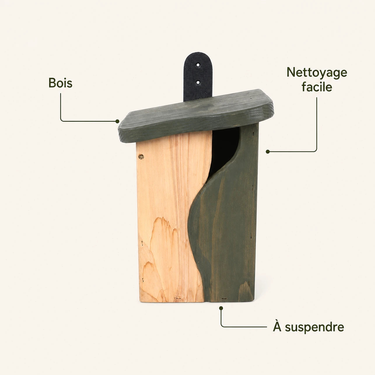 Houten vogelhuisje met upright groen — foto 4