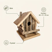 Houten vogelhuisje bruin formaat 20 × 17 × 19 cm — foto 4